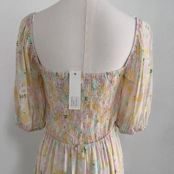 Sophie Rue by Anthropologie Puff Sleeve Mini Floral Dress Cottagecore - Picture 4 of 10